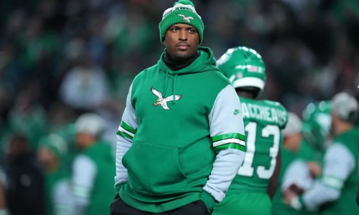 Brian Johnson served as the Philadelphia Eagles' quarterbacks coach for two seasons before being promoted to offensive coordinator.